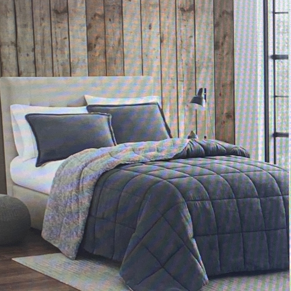 Eddie Bauer Sherwood Dark Grey Comforter Set Grey Full/Queen NWT